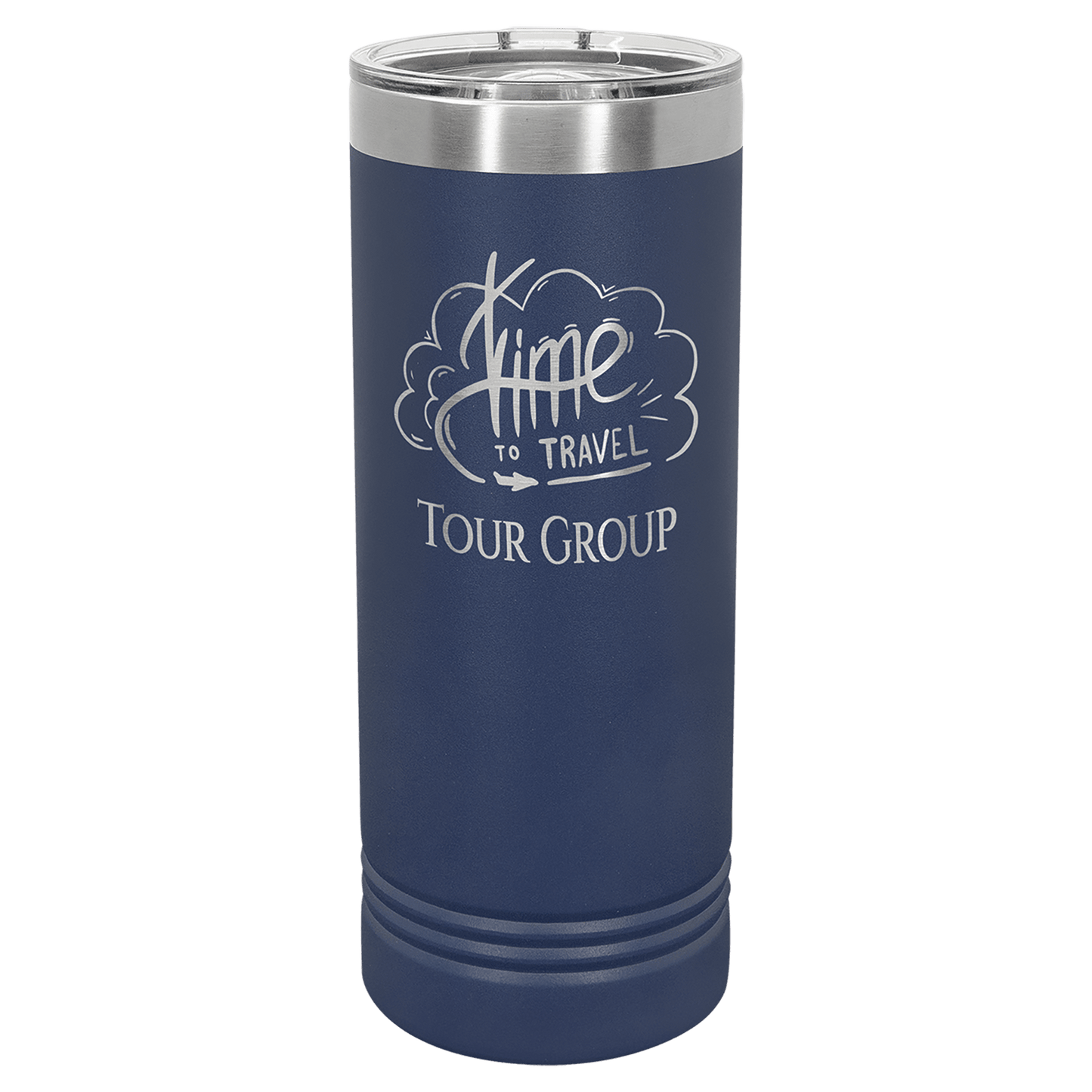 Navy Blue Polar Camel 22 oz. Skinny Tumbler with Slider Lid, Custom Tumbler