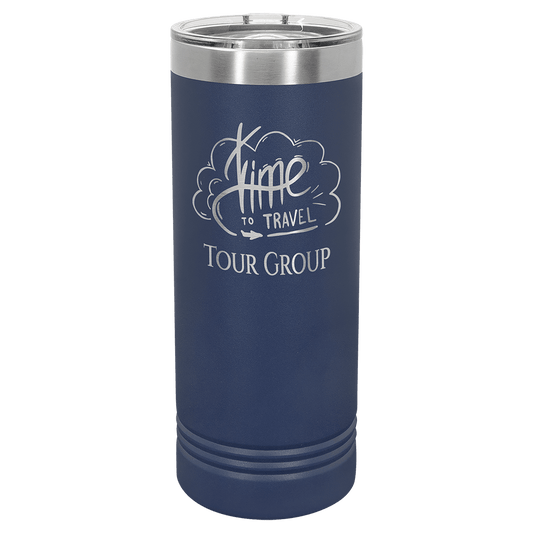 Navy Blue Polar Camel 22 oz. Skinny Tumbler with Slider Lid, Custom Tumbler