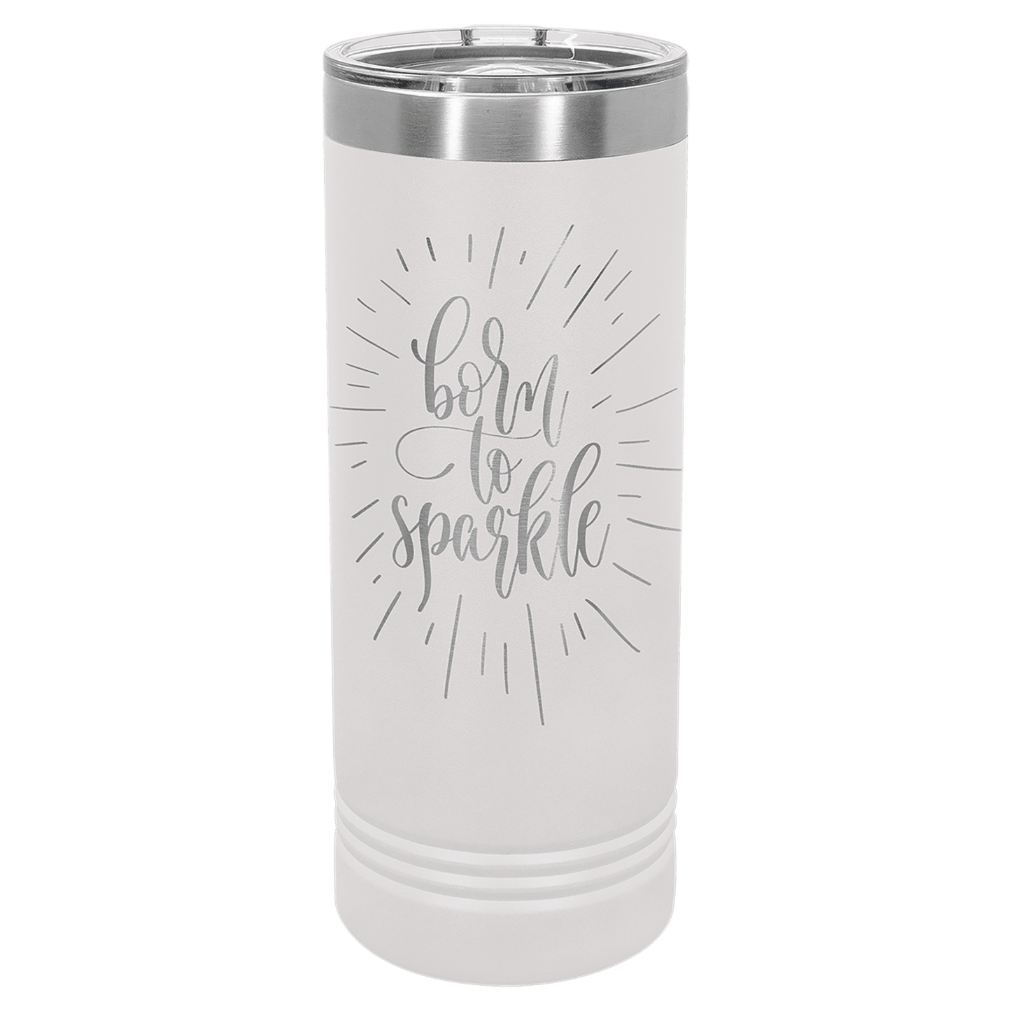 White Polar Camel 22 oz. Skinny Tumbler with Slider Lid, Custom Tumbler