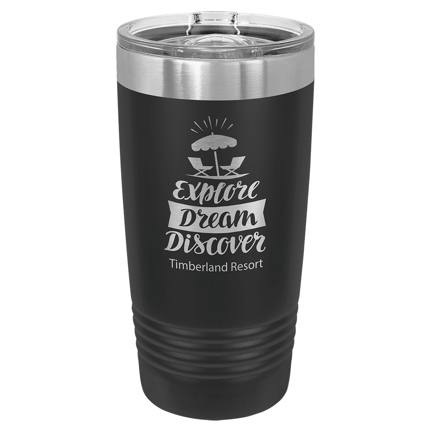 Custom Tumbler, Black Polar Camel 20 Oz. Tumbler with Slider Lid