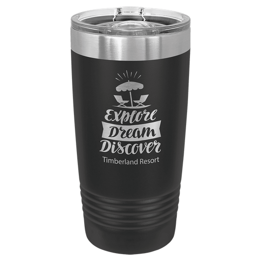 Custom Tumbler, Black Polar Camel 20 Oz. Tumbler with Slider Lid