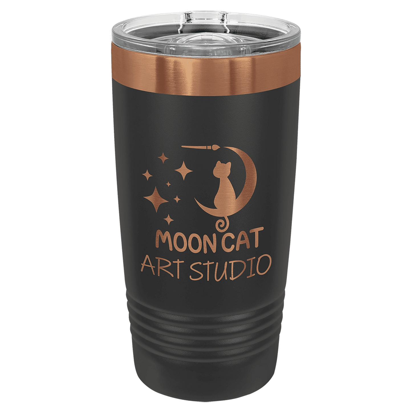 Black/Rose Gold Polar Camel 20 Oz. Tumbler with Slider Lid, Custom Tumbler