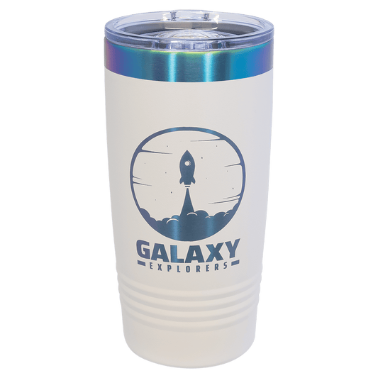 White/Prism Polar Camel 20 Oz. Tumbler with Slider Lid