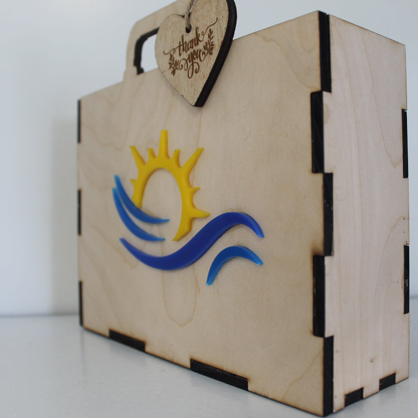 Custom Wood Box, Custom Box, Custom suitcase for business giveaway, marketing material, gift box, party favors, party favors box, wood suitcase