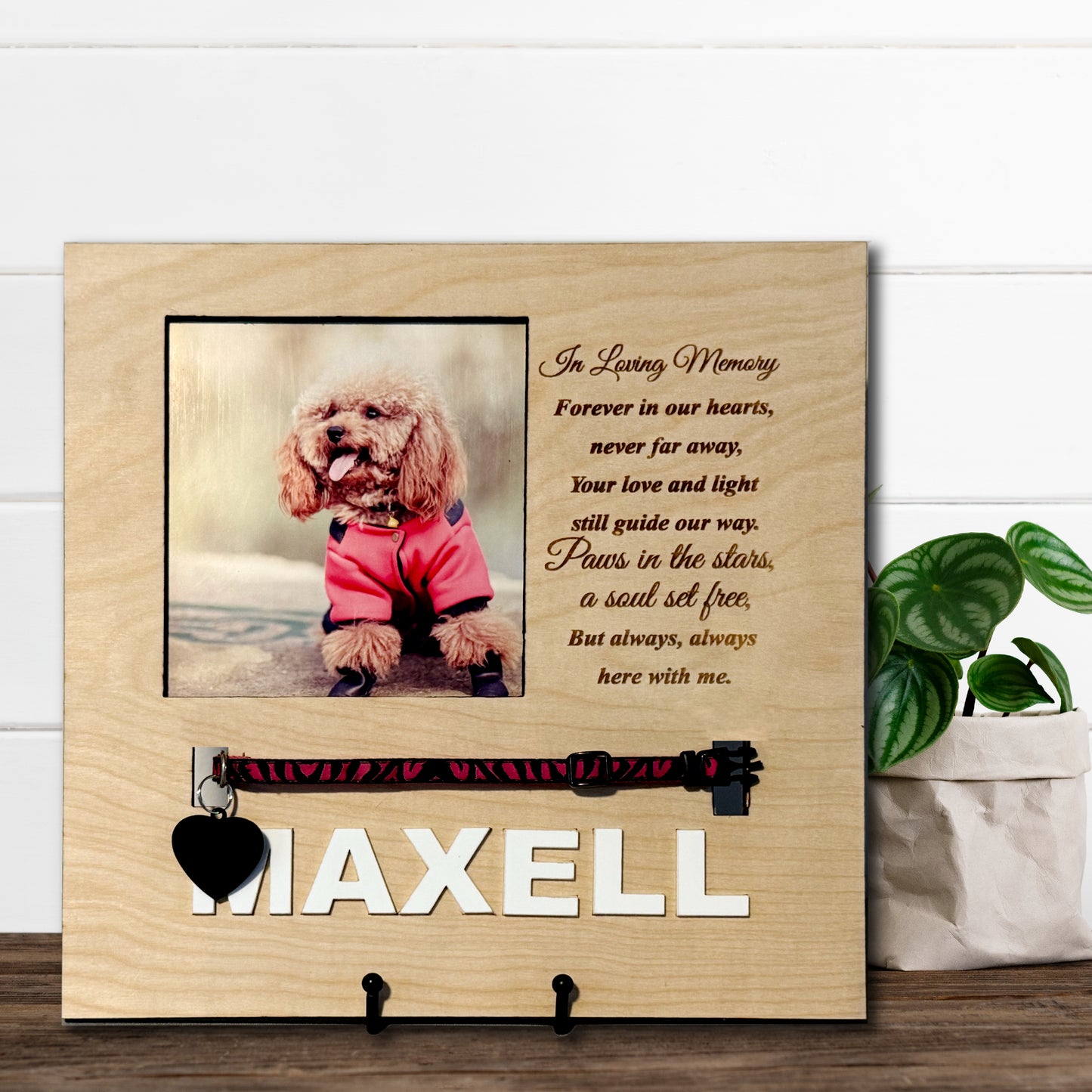 Custom Photo Plaque Custom Pet Memorial Wood Plaque Personalized Engraved Wood Plaque Memorial Photo Plaque