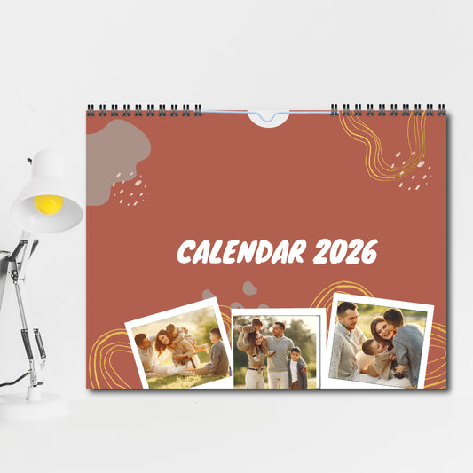 Personalized 2026 Family Photo Calendar: Custom Wall Decor, Custom Calendar