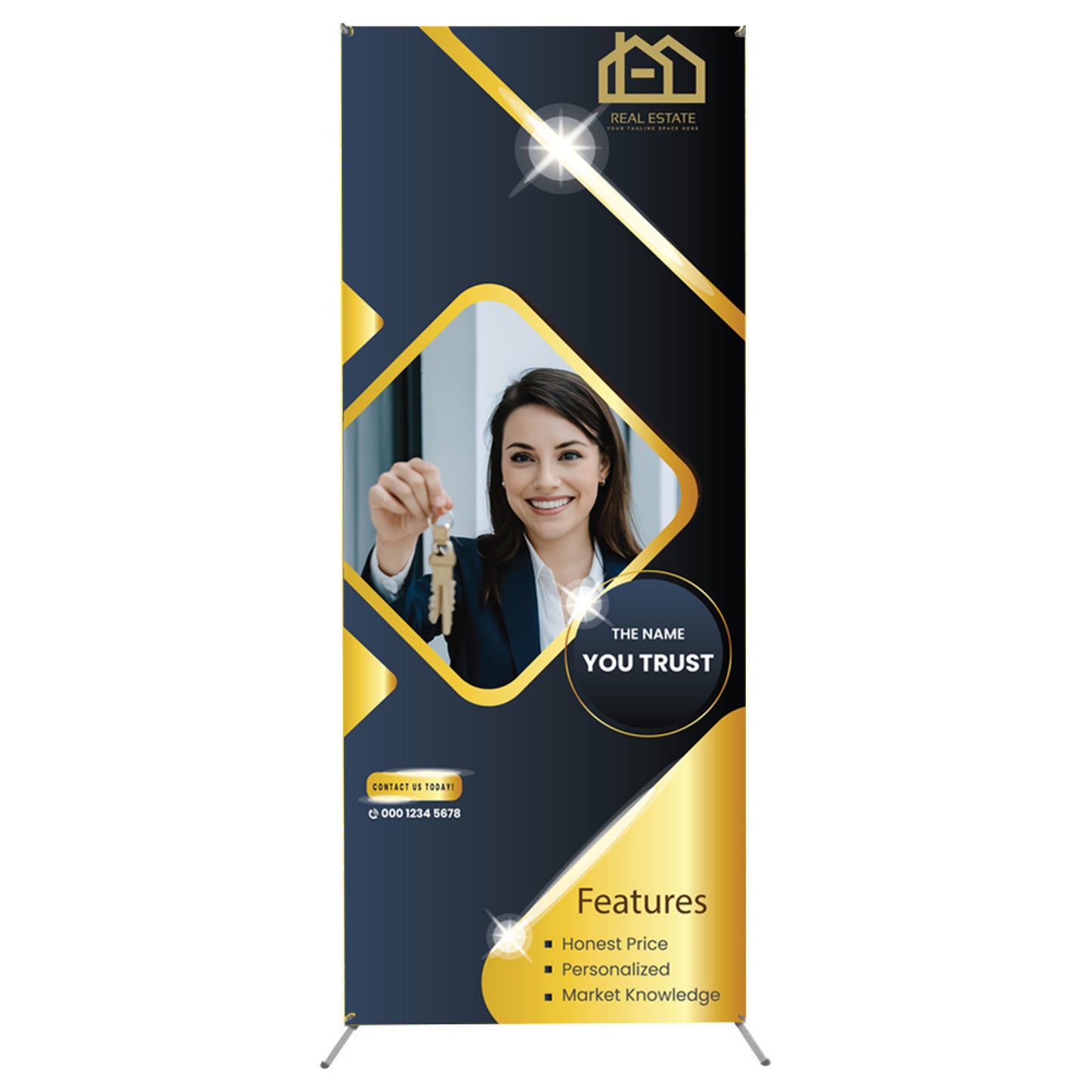 Adjustable Indoor X Banner Stand 24X63 Custom Indoor Banner Grasshopper Banner Stand Large Format Sign