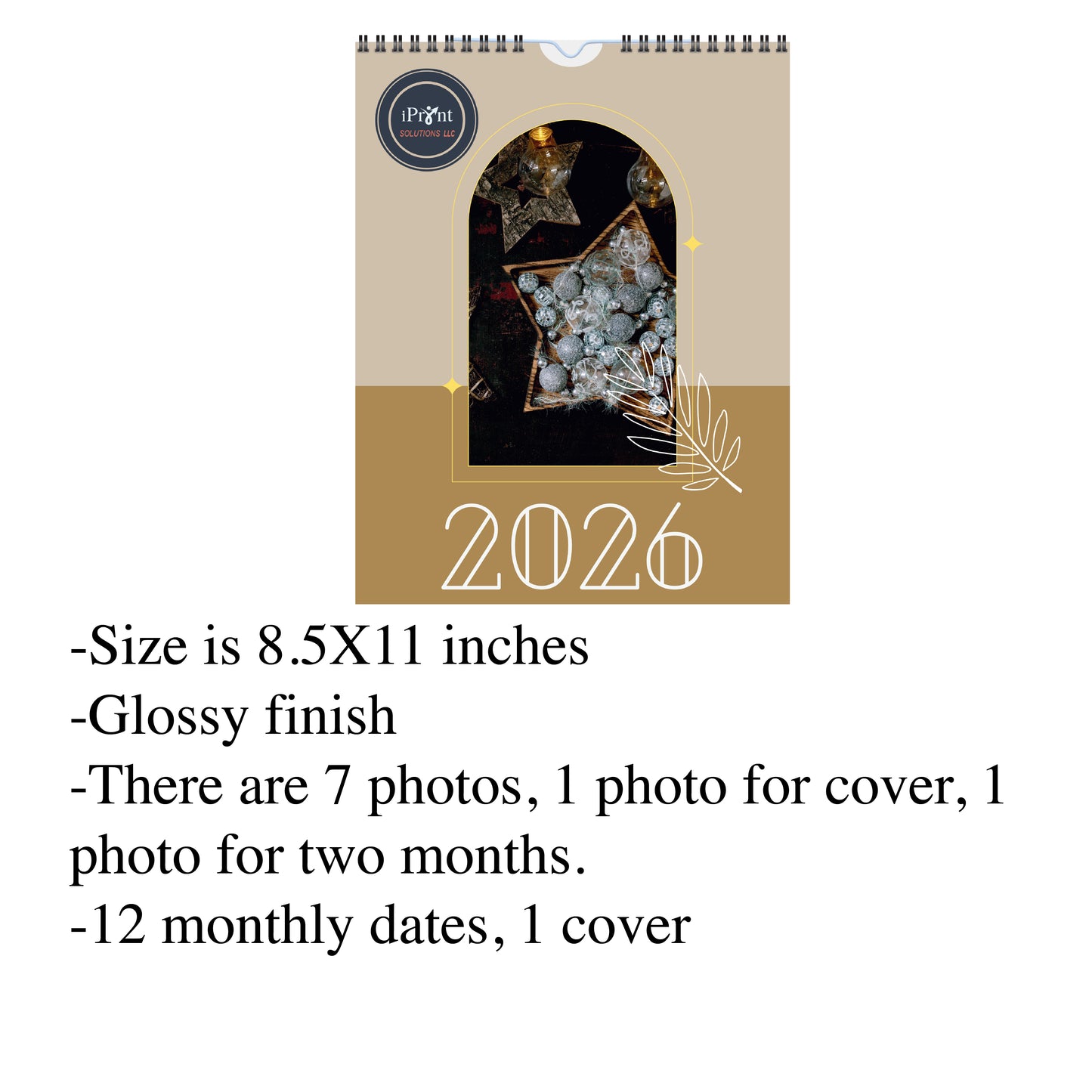 Personalized 2026 Family Photo Calendar: 8.5X11 inches Custom Wall Decor, Custom Calendar