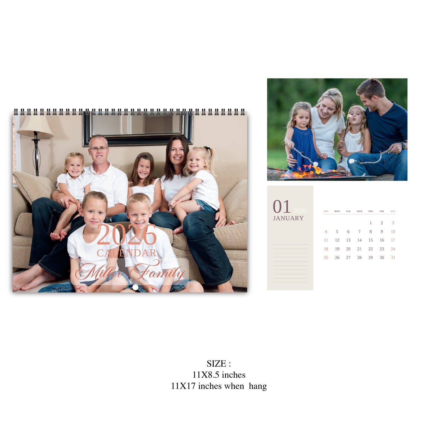 2026 Customized Family Calendar, calendars, calendar, Personalized Calendar Bulk Family Calendar Giveaway Affordable High Quality Calendar Bulk Company Calendar