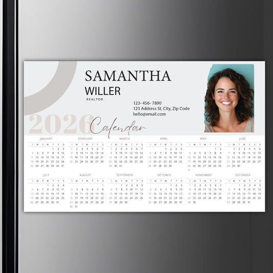 5X8 inches Magnetic calendar, Realtor calendars, calendar, custom magnetic calendar, magnetic fridge calendar, calendar, fridge calendar, calendar 2026, calendar magnetic, calendar