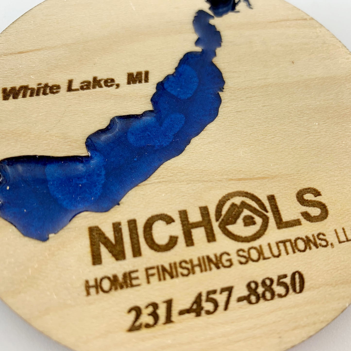 Custom ref magnet with epoxy lake, personalized ref magnet, custom wood magnet, custom business magnets, custom business marketing products