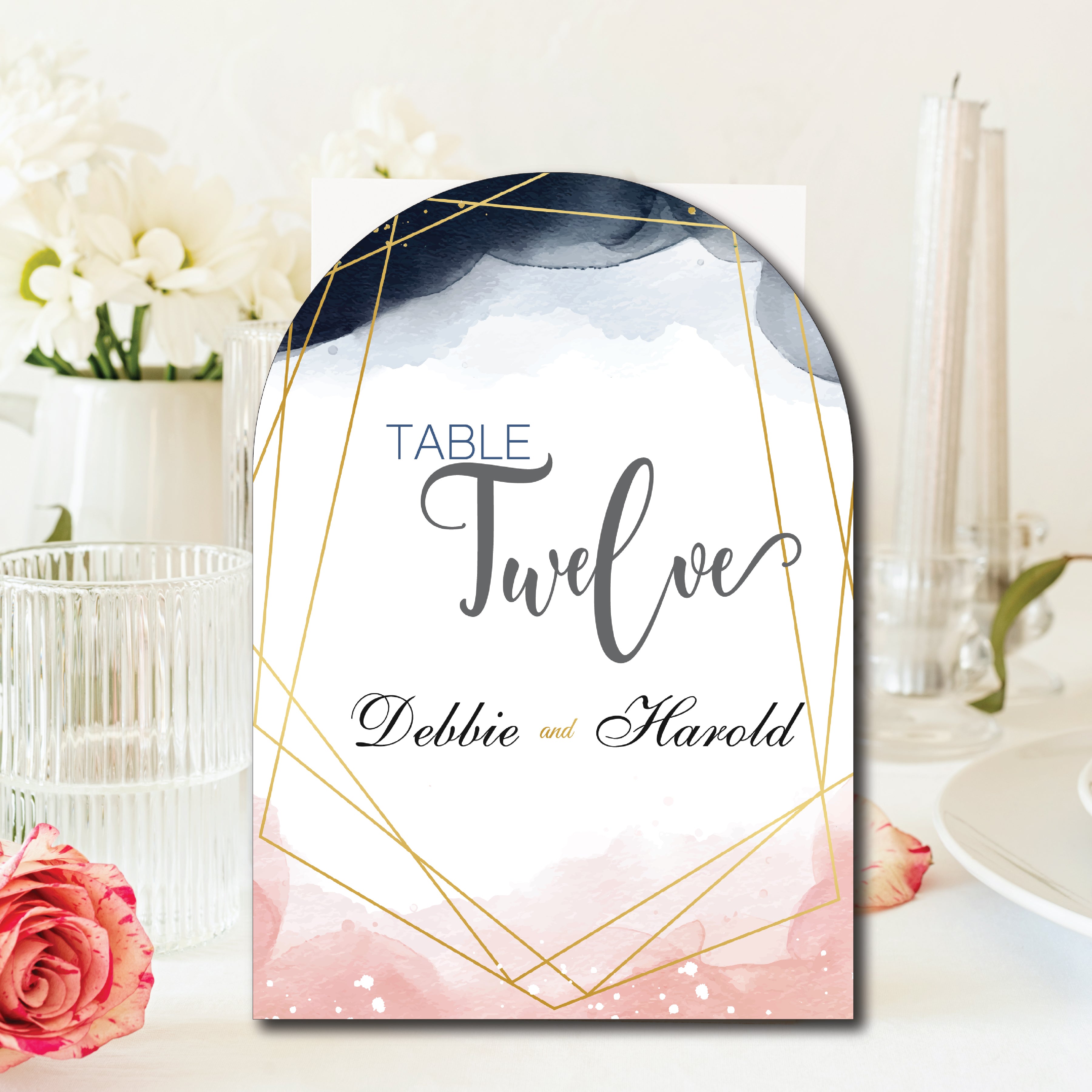 Set of 10 Wedding Table Sign, Custom Wedding Table Sign, Table Sign, T ...