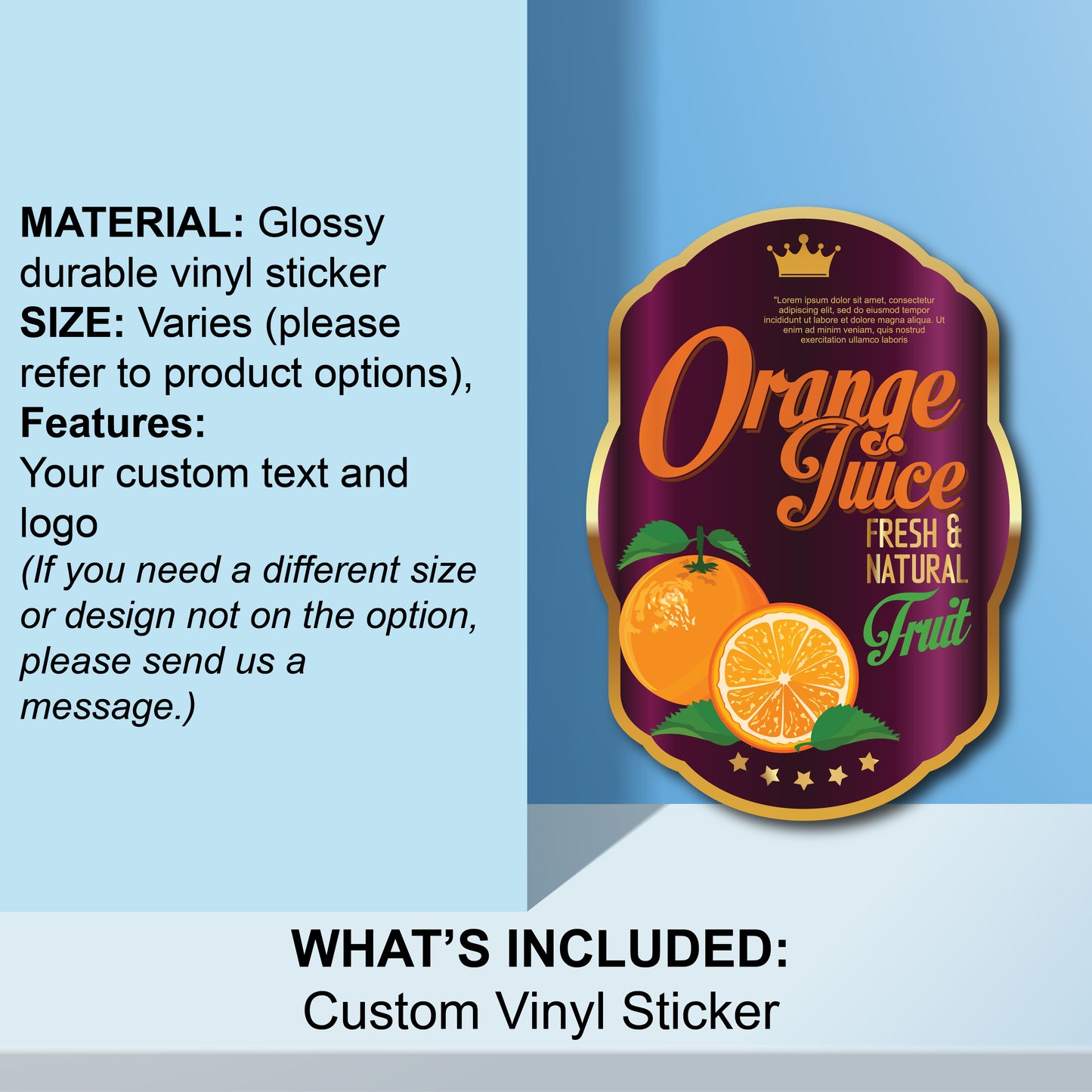 Custom stickers, stickers, Wine label, 100 pcs Custom bottle labels, Purple and Gold custom maple syrup label, custom label, custom candle label, custom product label, labels