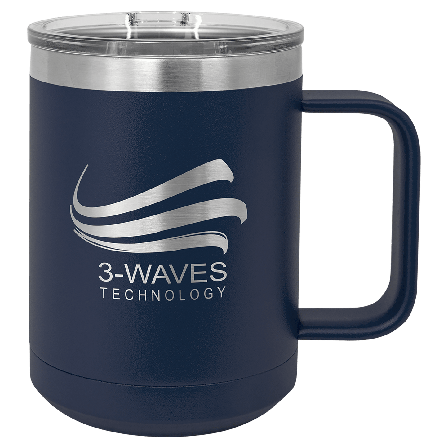 Navy Blue Polar Camel 15 oz. Coffee Mug with Slider Lid, Custom Tumbler