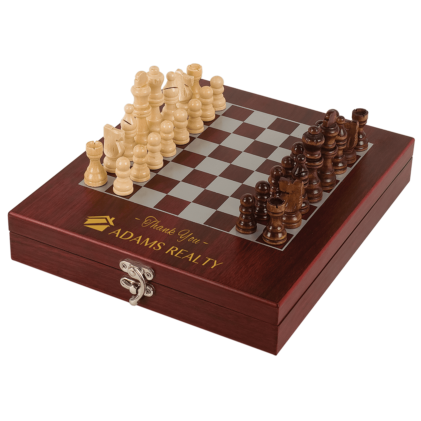 Rosewood Finish Chess Set, Custom Game Set