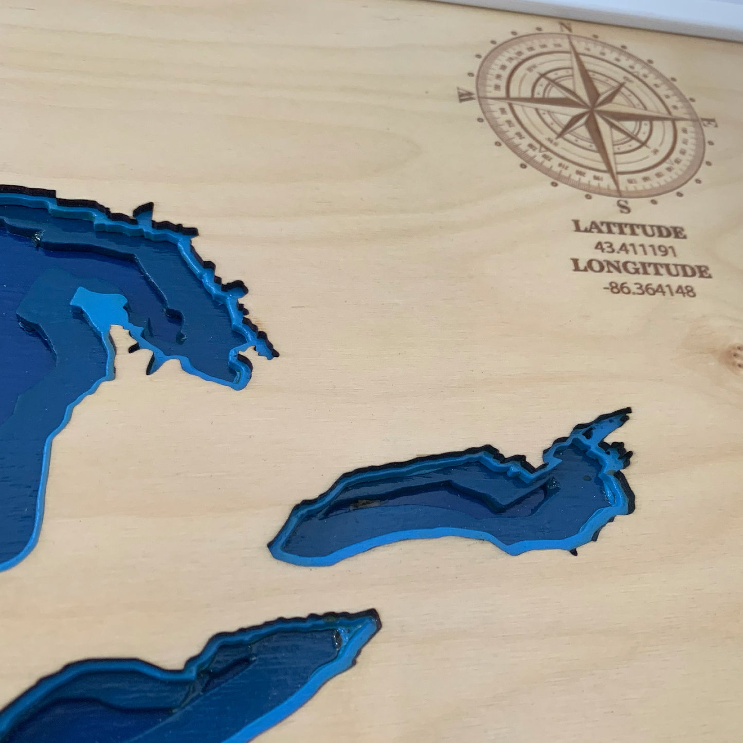 Custom map, custom lake map, State of Michigan map, custom wood map, custom map gifts, custom 3d lake map, map custom, custom map wall art