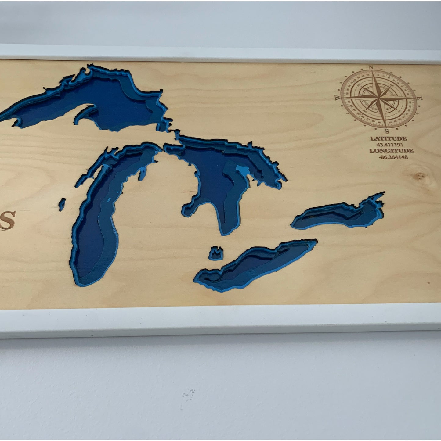 Custom map, custom lake map, State of Michigan map, custom wood map, custom map gifts, custom 3d lake map, map custom, custom map wall art