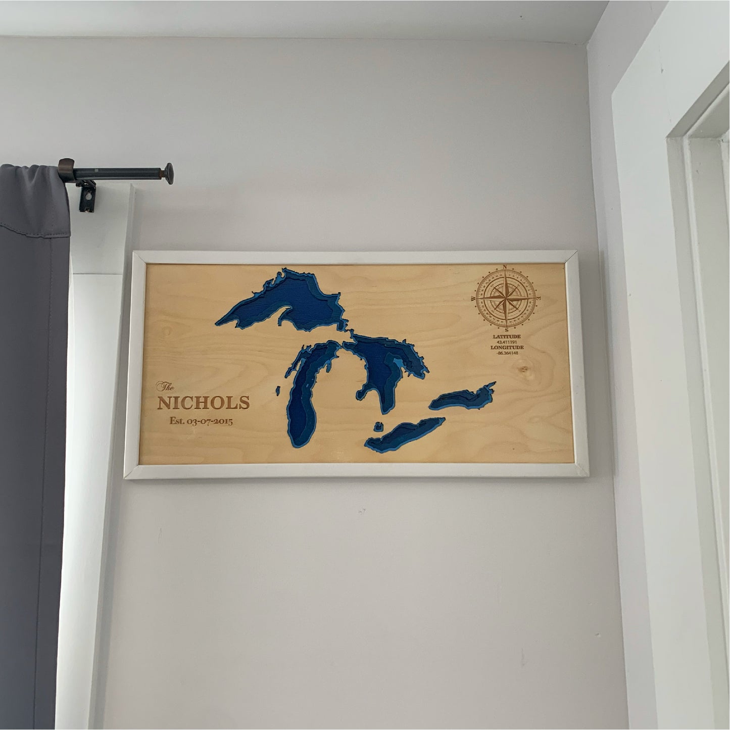 Custom map, custom lake map, State of Michigan map, custom wood map, custom map gifts, custom 3d lake map, map custom, custom map wall art