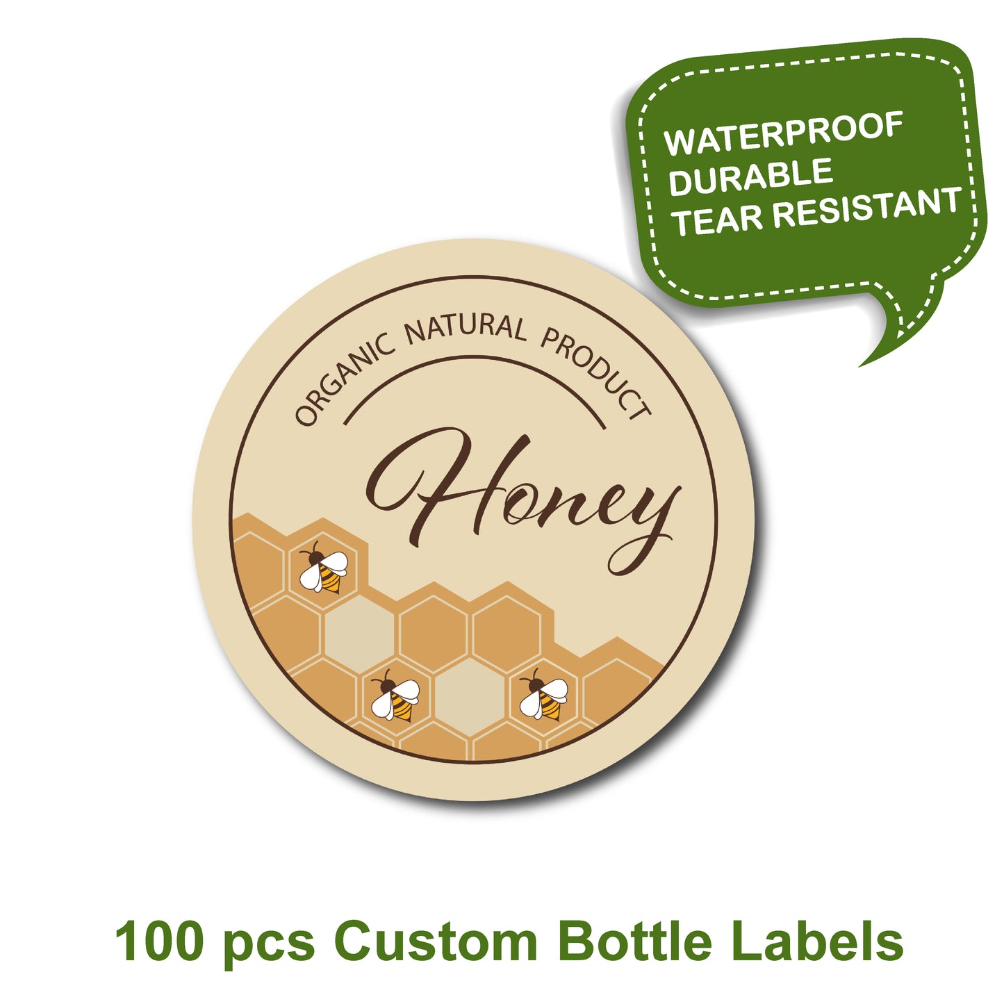 Honey label, 100 pcs Custom bottle labels, custom maple syrup label, custom label, custom candle label, custom product label, labels
