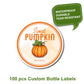 Sweet pumpkin product label, 100 pcs Custom bottle labels, custom maple syrup label, custom label, custom candle label, custom product label, labels