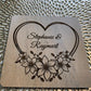 Heart with flowers wedding party favors, 8 pieces wood coasters party favors wedding, wedding party favors for guests, personalized wedding favors, custom wedding coasters