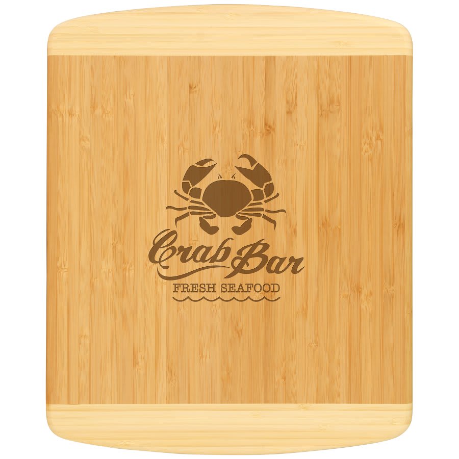 Two-Tone Bamboo Cutting Board, custom cutting board