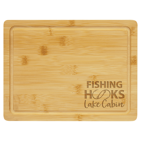 Bamboo Cutting Board with Drip Ring, custom cutting board