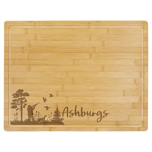 Bamboo Cutting Board with Drip Ring, custom cutting board