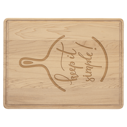 Maple Cutting Board with Drip Ring, custom cutting board