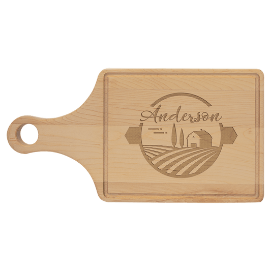 Maple Cutting Board with Drip Ring, custom cutting board