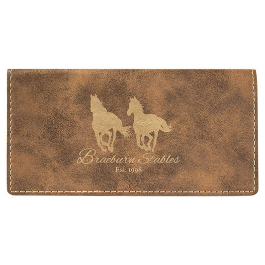 Rustic/Gold Leatherette Checkbook Cover, custom checkbook cover