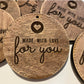 Made with love for you product tags, Set of 10 product tags, party favor tags, made with love for you tags, wood tags, product tags