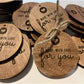 Made with love for you product tags, Set of 10 product tags, party favor tags, made with love for you tags, wood tags, product tags
