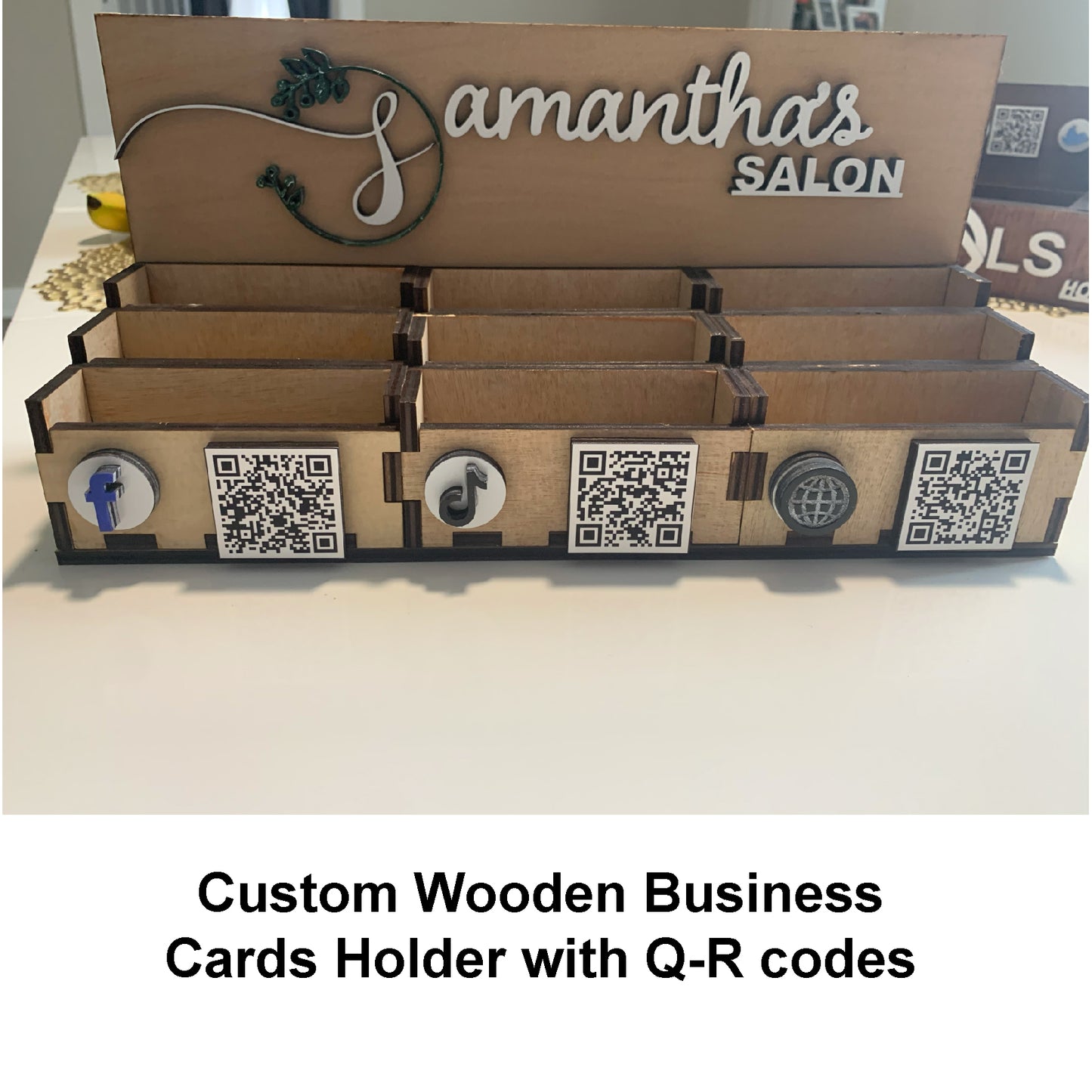 Natural Handcrafted wood business card display, business cards holder, custom box, custom business cards holder, wood holder, wood business cards display