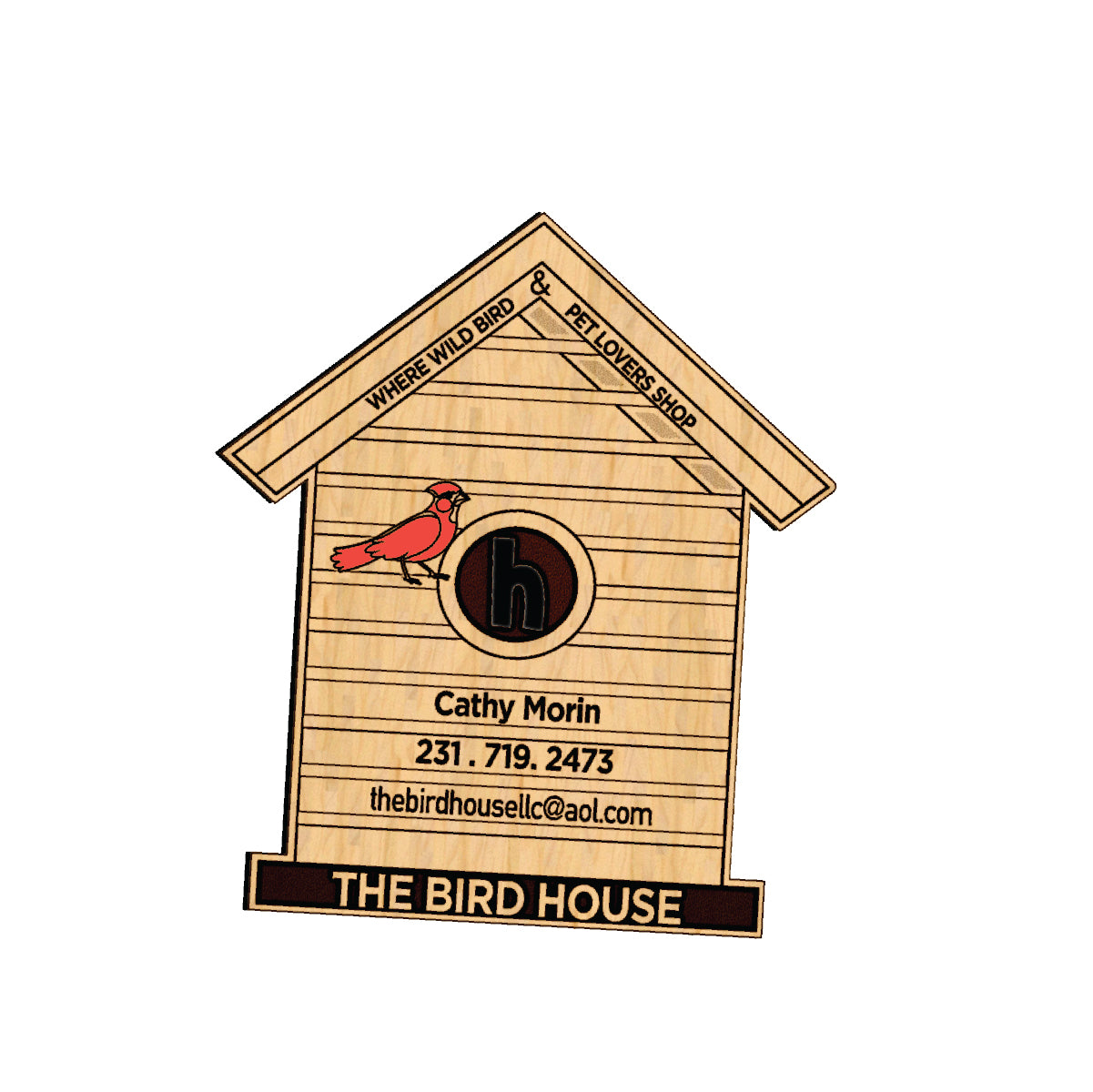 Bird House Custom Fridge Magnet,Set of 10 Cut to Shape Business Logo Business Cards with Magnet Personalized with Business Information Logo