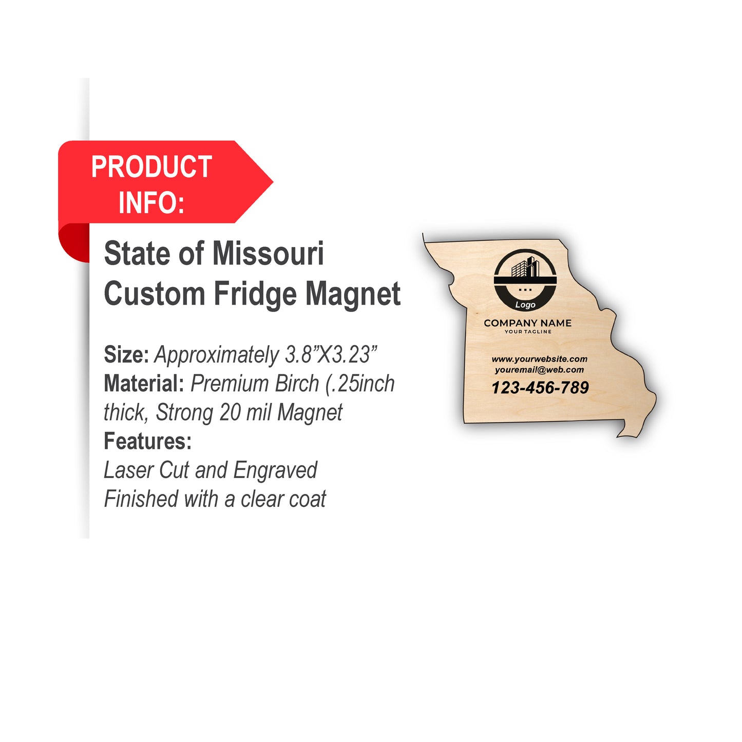 Missouri State Custom Fridge Magnet, Set of 10 custom magnets, fridge magnet, custom fridge magnet, magnet custom, magnet