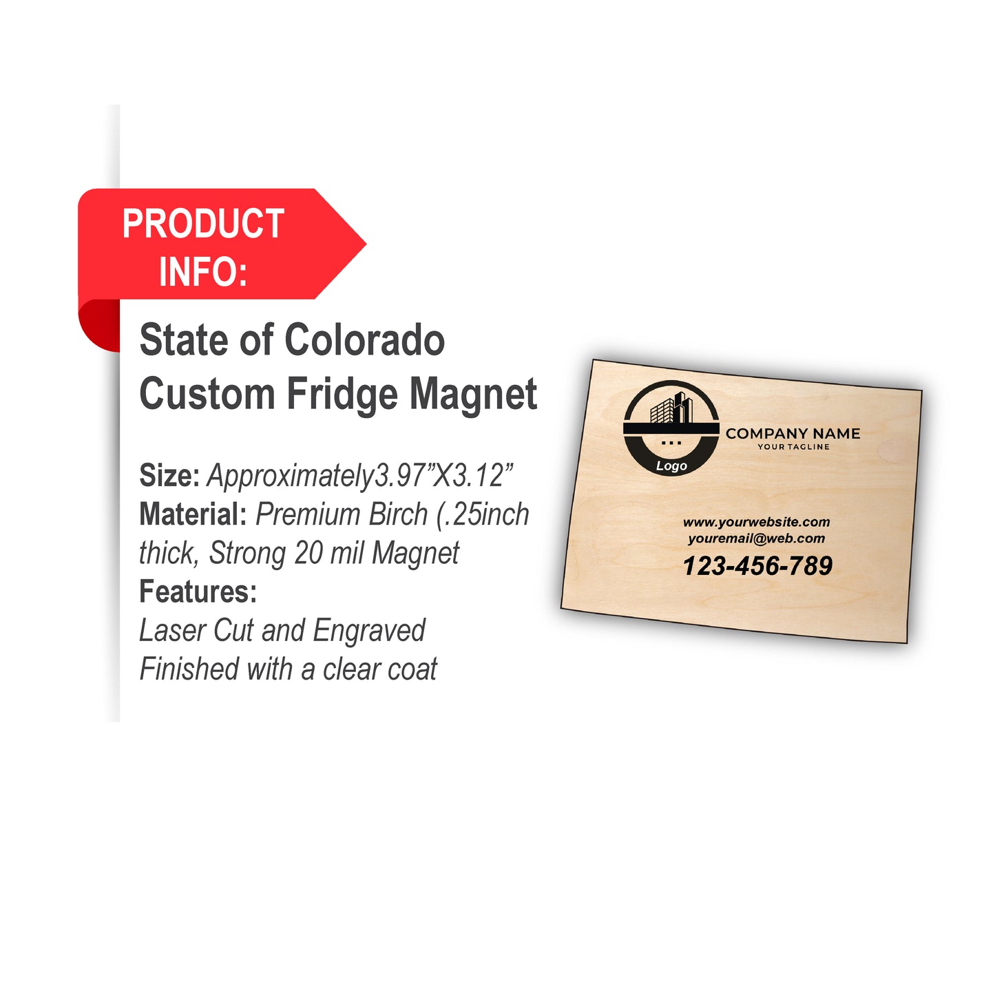 Colorado State Custom Fridge Magnet, Set of 10 custom magnets, fridge magnet, custom fridge magnet, magnet custom, magnet