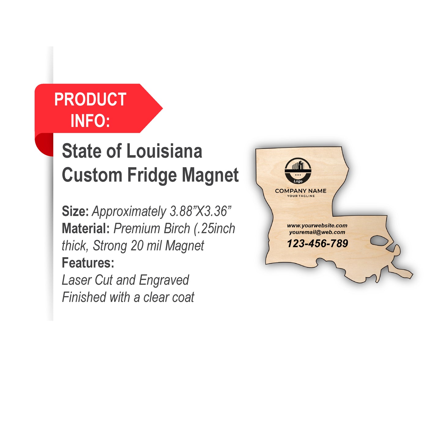 Louisiana State Custom Fridge Magnet, Set of 10 custom magnets, fridge magnet, custom fridge magnet, magnet custom, magnet