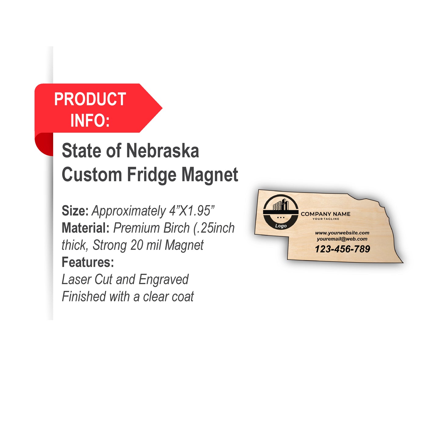 Nebraska State Custom Fridge Magnet, Set of 10 custom magnets, fridge magnet, custom fridge magnet, magnet custom, magnet