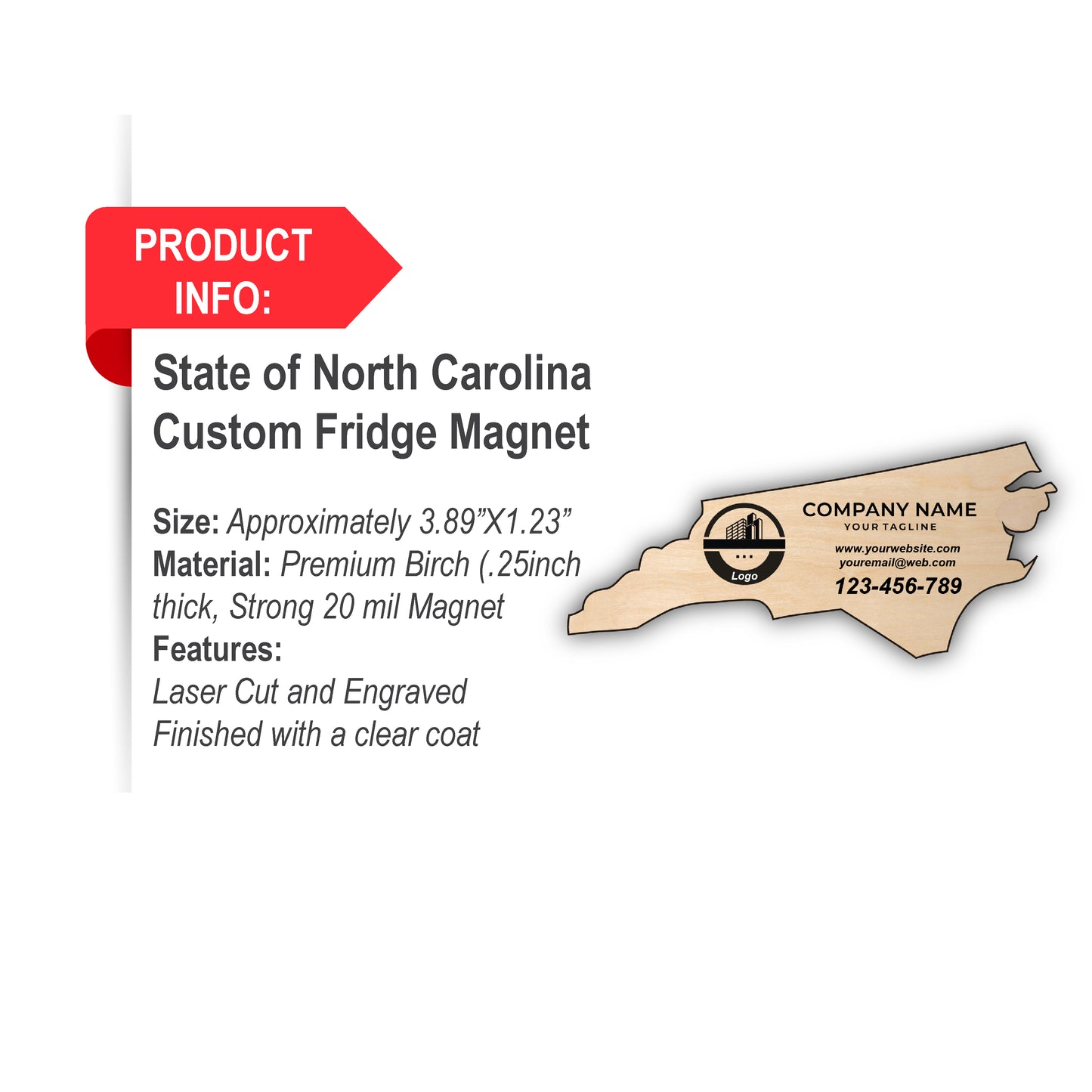 North Carolina State Custom Fridge Magnet, Set of 10 custom magnets, fridge magnet, custom fridge magnet, magnet custom, magnet
