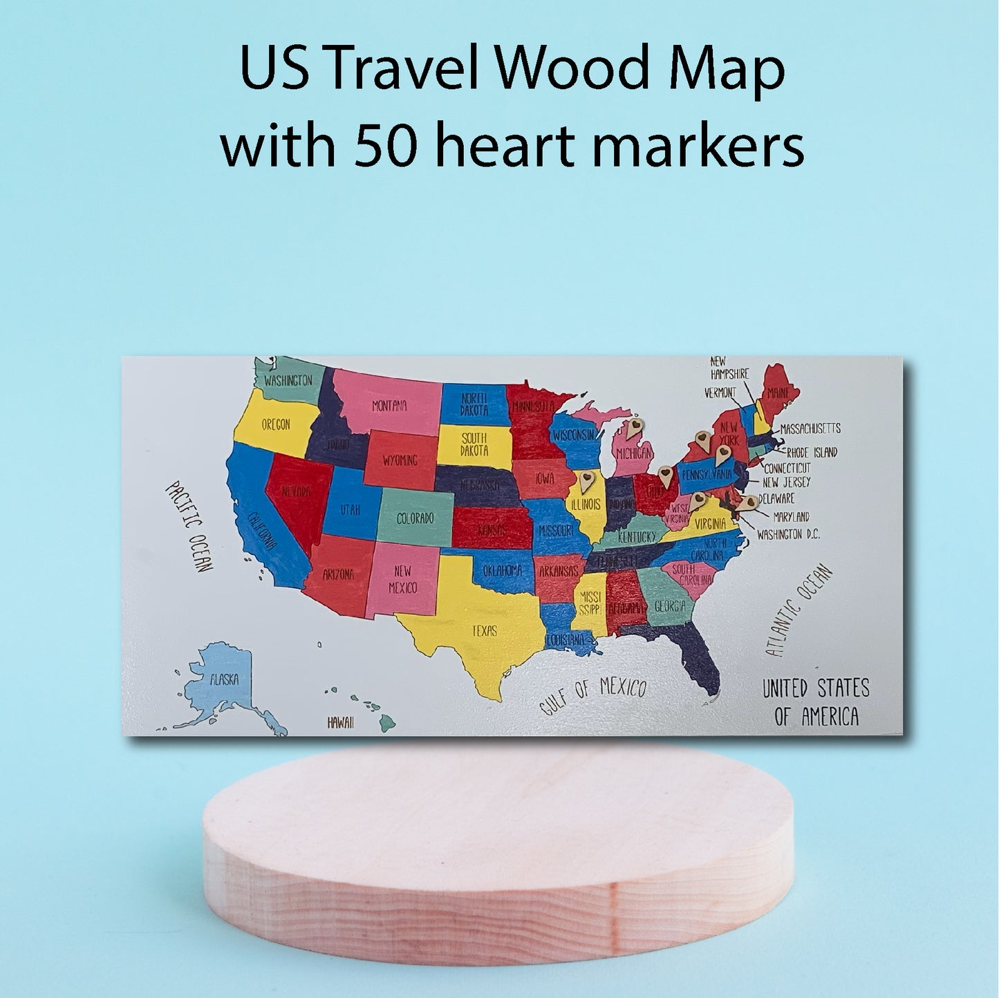 Custom map, custom travel map, USA map, custom wood map, custom map gifts, pushpin map, map custom, custom map wall art